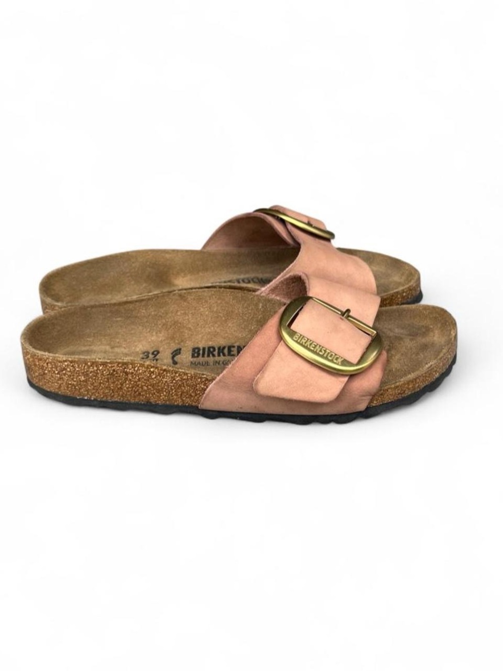 Birkenstock Madrid Big Buckle Old Rose Leather Sandals EU 39 US Women's 8 Narrow - Picture 4 of 8
